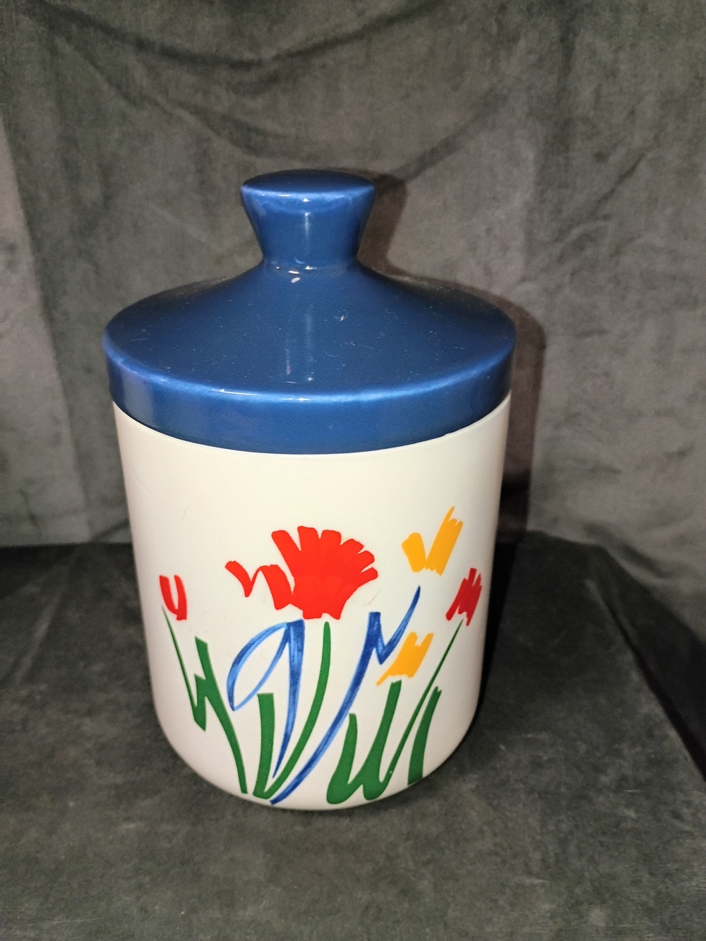 Vintage Set Of 3 Tulip Ceramic Canisters - Picture 9 of 12